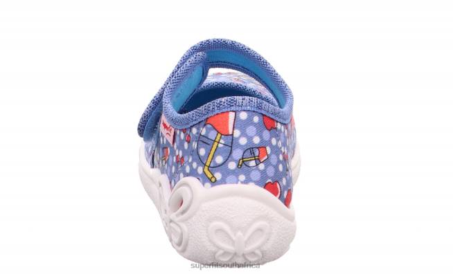 BELINDA - Slipper with Velcro Fastener Babies Blue/Red NLL013 Superfit Slippers