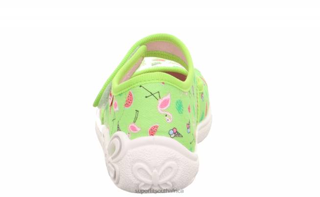 BELINDA - Slipper with Velcro Fastener Babies Light Green/Multicoloured NLL098 Superfit Slippers