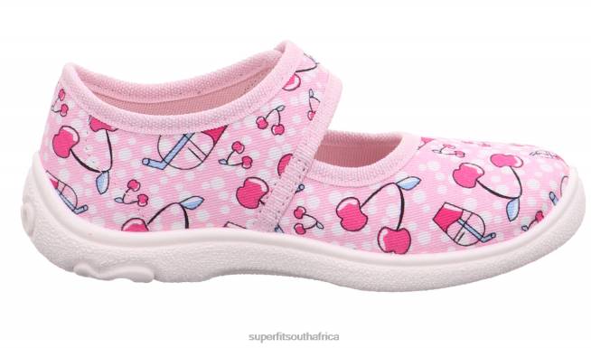 BELINDA - Slipper with Velcro Fastener Babies Pink NLL067 Superfit Slippers