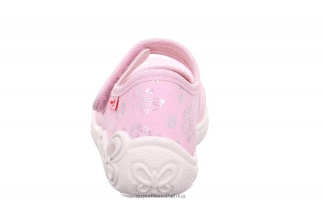 BELINDA - Slipper with Velcro Fastener Babies Pink/Silver NLL037 Superfit Slippers