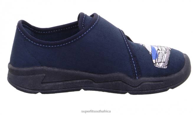 BENNY - Slipper with Velcro Fastener Babies Blue/White NLL072 Superfit Slippers