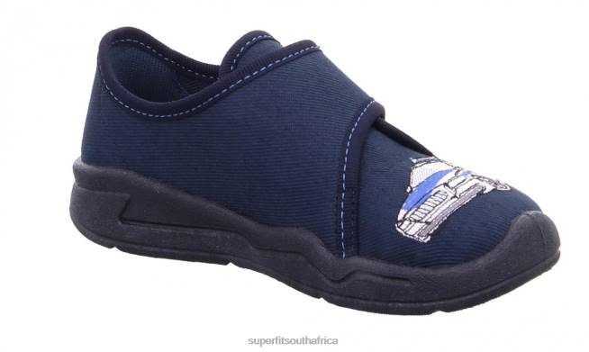 BENNY - Slipper with Velcro Fastener Babies Blue/White NLL072 Superfit Slippers