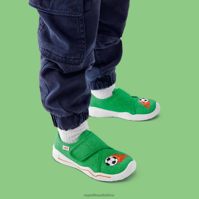 BENNY - Slipper with Velcro Fastener Babies Green/Orange NLL066 Superfit Slippers