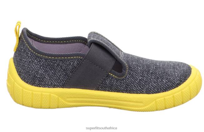 BILL - Slipper with Slip Babies Grey/Yellow NLL081 Superfit Slippers