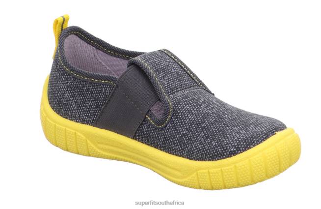 BILL - Slipper with Slip Babies Grey/Yellow NLL081 Superfit Slippers