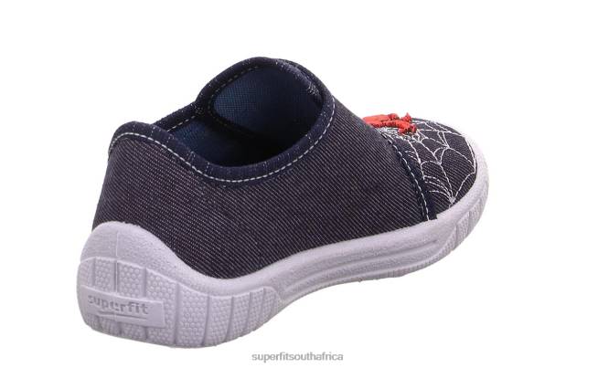 BILL - Slipper with Velcro Fastener Babies Blue/Red NLL087 Superfit Slippers