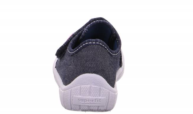 BILL - Slipper with Velcro Fastener Babies Blue/White NLL048 Superfit Slippers