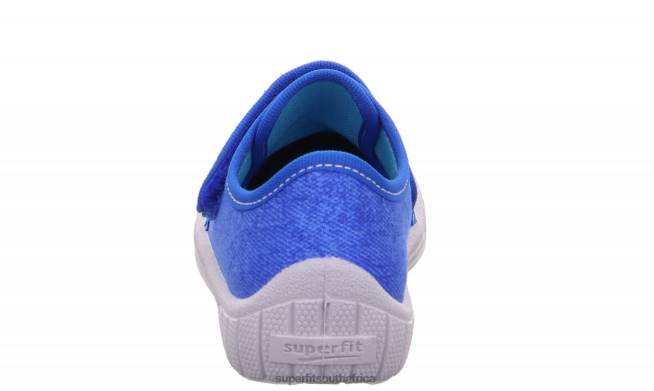 BILL - Slipper with Velcro Fastener Babies Blue/White NLL096 Superfit Slippers