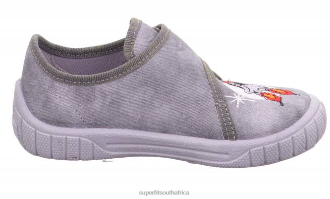 BILL - Slipper with Velcro Fastener Babies Grey NLL0138 Superfit Slippers