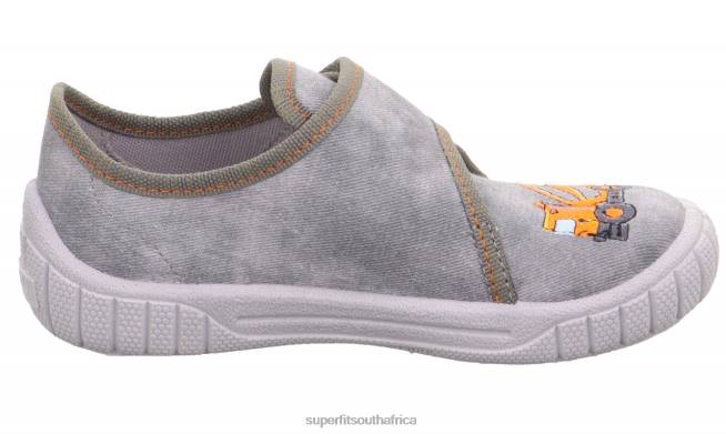 BILL - Slipper with Velcro Fastener Babies Grey NLL039 Superfit Slippers