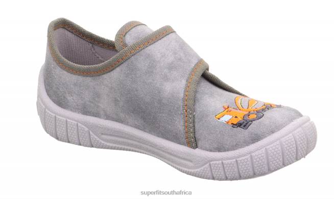 BILL - Slipper with Velcro Fastener Babies Grey NLL039 Superfit Slippers