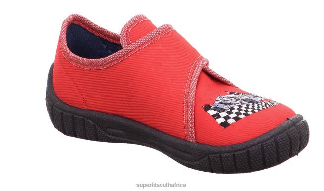 BILL - Slipper with Velcro Fastener Babies Red/Grey NLL042 Superfit Slippers