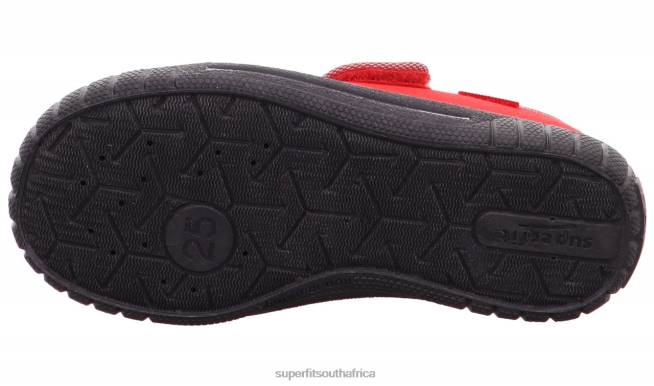 BILL - Slipper with Velcro Fastener Babies Red/Grey NLL042 Superfit Slippers