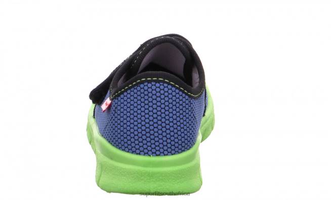 BOBBY - Slipper with Velcro Fastener Toddlers Blue/Green NLL0576 Superfit Slippers