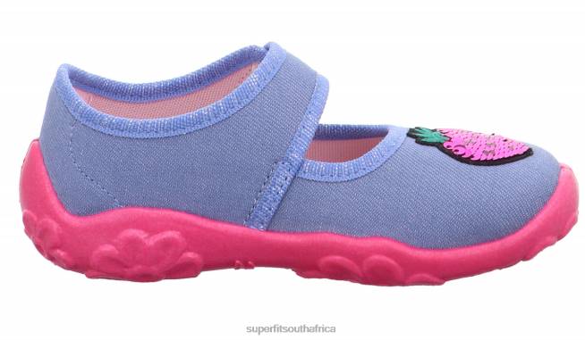 BONNY - Slipper with Velcro Fastener Babies Blue/Pink NLL055 Superfit Slippers