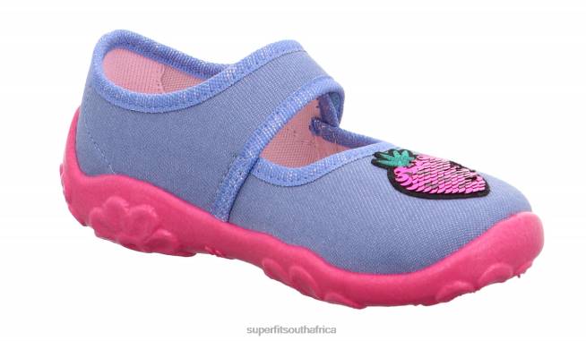 BONNY - Slipper with Velcro Fastener Babies Blue/Pink NLL055 Superfit Slippers