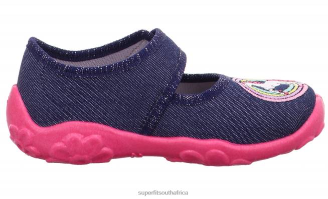 BONNY - Slipper with Velcro Fastener Babies Blue/Pink NLL059 Superfit Slippers