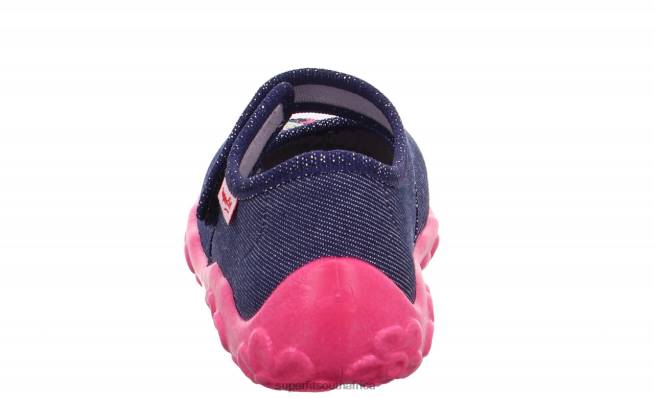 BONNY - Slipper with Velcro Fastener Babies Blue/Pink NLL059 Superfit Slippers