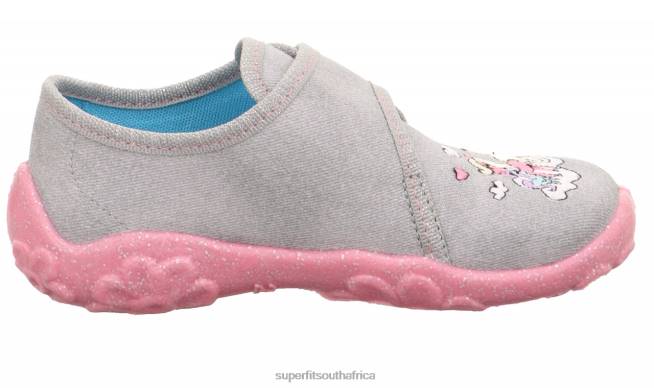 BONNY - Slipper with Velcro Fastener Babies Light Grey NLL085 Superfit Slippers