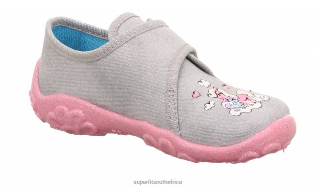 BONNY - Slipper with Velcro Fastener Babies Light Grey NLL085 Superfit Slippers