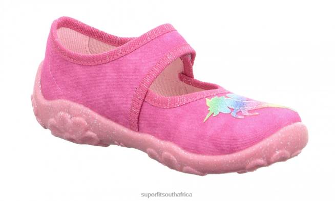 BONNY - Slipper with Velcro Fastener Babies Pink/Multi Coloure NLL040 Superfit Slippers