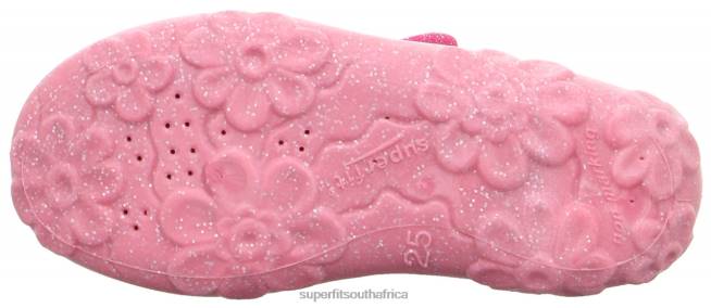 BONNY - Slipper with Velcro Fastener Babies Pink/Multi Coloure NLL040 Superfit Slippers