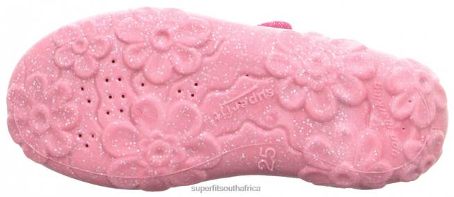 BONNY - Slipper with Velcro Fastener Babies Pink/Multi Coloure NLL040 Superfit Slippers