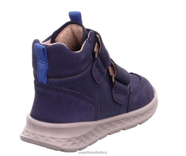 BREEZE - Sneakers high with Velcro Fastener Babies Blue NLL0412 Superfit High Sneakers