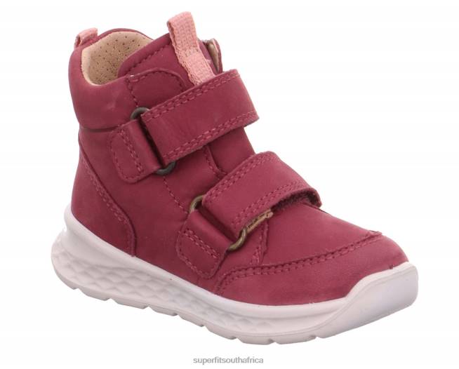 BREEZE - Sneakers high with Velcro Fastener Babies Pink/Orange NLL0433 Superfit High Sneakers