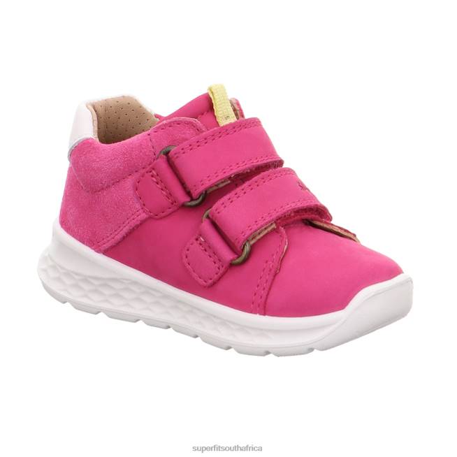 BREEZE - Sneakers low with Velcro Fastener Babies Pink/Yellow NLL0328 Superfit Low Sneakers