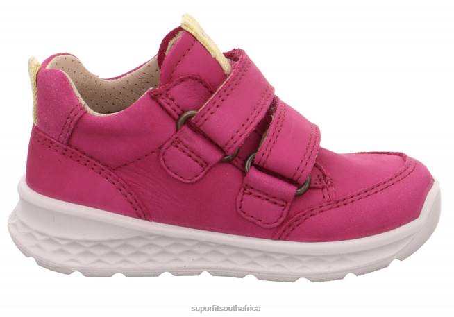 BREEZE - Sneakers low with Velcro Fastener Babies Pink/Yellow NLL0363 Superfit Low Sneakers