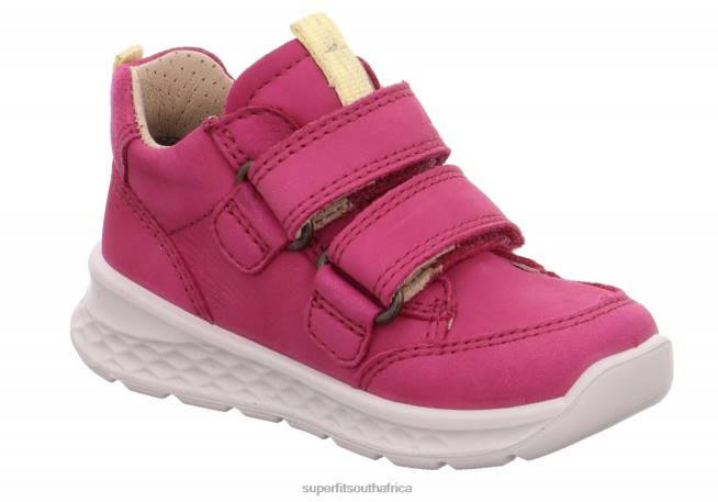 BREEZE - Sneakers low with Velcro Fastener Babies Pink/Yellow NLL0363 Superfit Low Sneakers