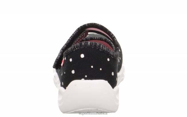 BUBBLE - Slipper with Velcro Fastener Babies Black/Silver NLL082 Superfit Slippers