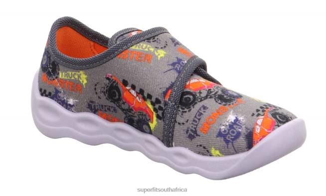 BUBBLE - Slipper with Velcro Fastener Babies Grey/Multicoloured NLL0148 Superfit Slippers