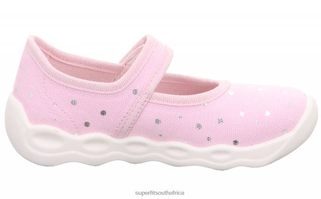 BUBBLE - Slipper with Velcro Fastener Babies Pink/Silver NLL050 Superfit Slippers