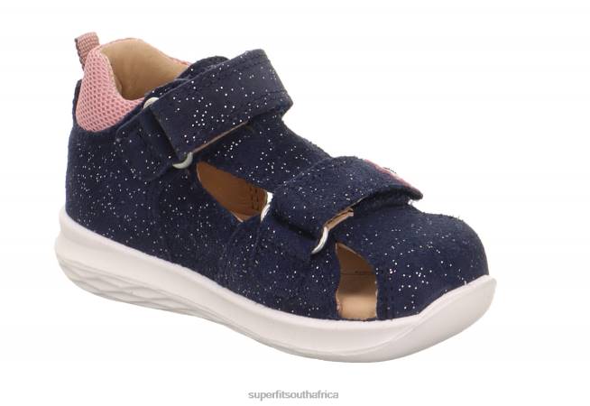 BUMBLEBEE - Sandal with Velcro Fastener Babies Blue/Pink NLL0176 Superfit Sandals