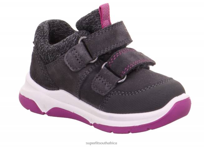 COOPER - Sneakers low with Velcro Fastener Babies Grey/Pink NLL0367 Superfit Low Sneakers