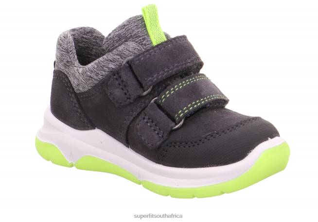 COOPER - Sneakers low with Velcro Fastener Babies Grey/Yellow NLL0286 Superfit Low Sneakers