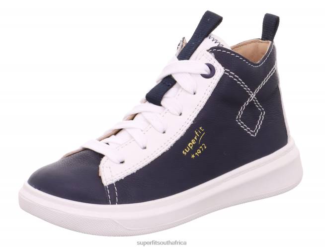 COSMO - Sneakers high with Lacing Toddlers Blue/White NLL0777 Superfit High Sneakers