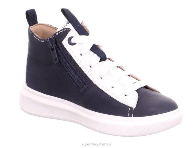 COSMO - Sneakers high with Lacing Toddlers Blue/White NLL0777 Superfit High Sneakers