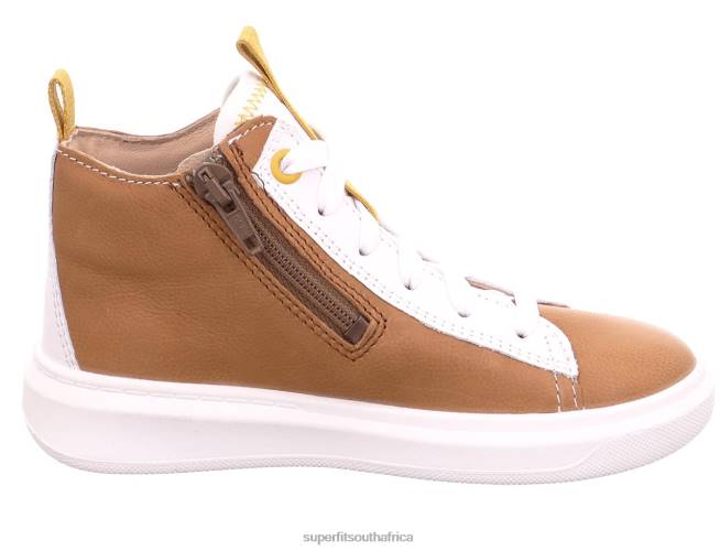 COSMO - Sneakers high with Lacing Toddlers Brown/White NLL0787 Superfit High Sneakers