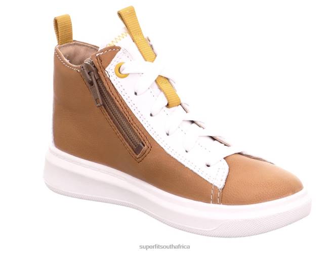 COSMO - Sneakers high with Lacing Toddlers Brown/White NLL0787 Superfit High Sneakers