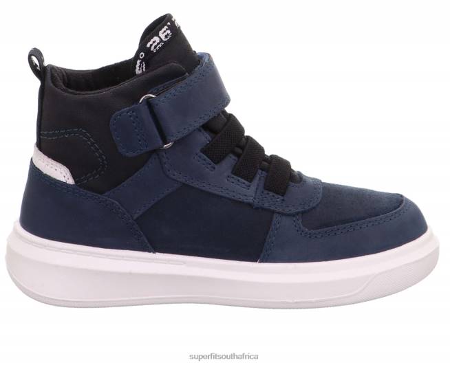 COSMO - Sneakers high with Velcro Fastener Toddlers Blue NLL0845 Superfit High Sneakers