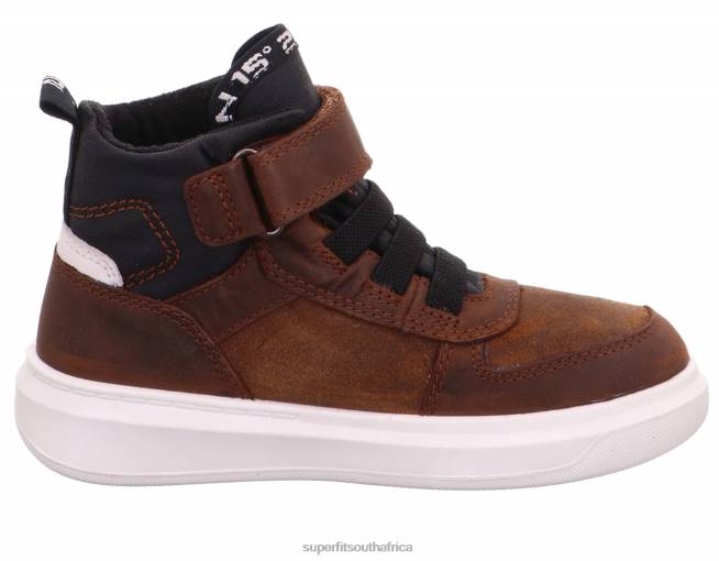 COSMO - Sneakers high with Velcro Fastener Toddlers Brown NLL0855 Superfit High Sneakers