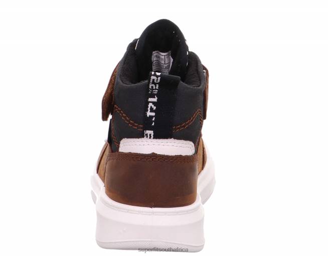 COSMO - Sneakers high with Velcro Fastener Toddlers Brown NLL0855 Superfit High Sneakers