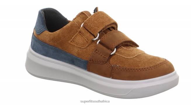 COSMO - Sneakers low with Velcro Fastener Toddlers Brown/Blue NLL0781 Superfit Low Sneakers