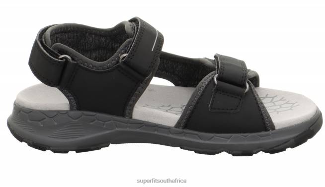 CRISS CROSS - Sandal with Velcro Fastener Toddlers Black/Light grey NLL0623 Superfit Sandals