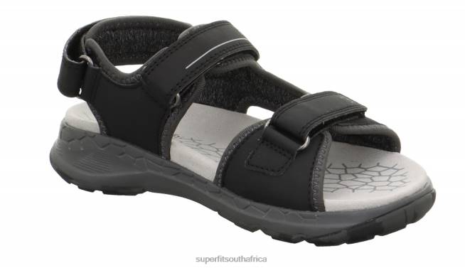 CRISS CROSS - Sandal with Velcro Fastener Toddlers Black/Light grey NLL0623 Superfit Sandals