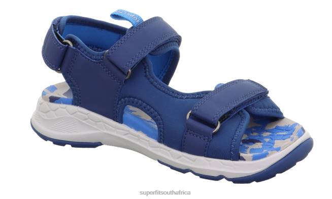 CRISS CROSS - Sandal with Velcro Fastener Toddlers Blue NLL0627 Superfit Sandals