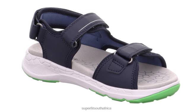 CRISS CROSS - Sandal with Velcro Fastener Toddlers Blue/Green NLL0682 Superfit Sandals